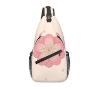 YYHWHJDE Cross Chest Bag Diagonally - Quality, Durable, and Spacious Shoulder Bag for Men and Women Little pink cherry blossoms Prints, Black, One Size