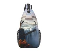 YYHWHJDE Cross Chest Bag Diagonally - Quality, Durable, and Spacious Shoulder Bag for Men and Women Niagara Falls Pattern, Black, One Size