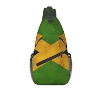 YYHWHJDE Cross Chest Bag Diagonally - Quality, Durable, and Spacious Shoulder Bag for Men and Women Old Jamaican Flag Pattern, Black, One Size