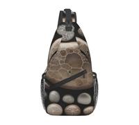 YYHWHJDE Cross Chest Bag Diagonally - Quality, Durable, and Spacious Shoulder Bag for Men and Women Petoskey Stone Picture, Black, One Size