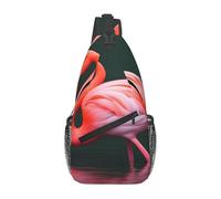 YYHWHJDE Cross Chest Bag Diagonally - Quality, Durable, and Spacious Shoulder Bag for Men and Women pink flamingo Pattern, Black, One Size