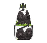YYHWHJDE Cross Chest Bag Diagonally - Quality, Durable, and Spacious Shoulder Bag for Men and Women poodles dogs Printing, Black, One Size