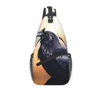 YYHWHJDE Cross Chest Bag Diagonally - Quality, Durable, and Spacious Shoulder Bag for Men and Women Ravens Picture, Black, One Size