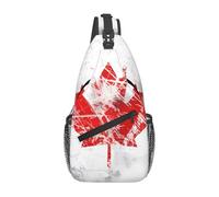 YYHWHJDE Cross Chest Bag Diagonally - Quality, Durable, and Spacious Shoulder Bag for Men and Women Retro Canada Flag Picture, Black, One Size
