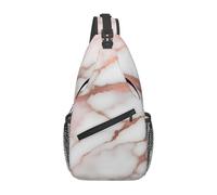YYHWHJDE Cross Chest Bag Diagonally - Quality, Durable, and Spacious Shoulder Bag for Men and Women rose gold marble design background Picture, Black, One Size