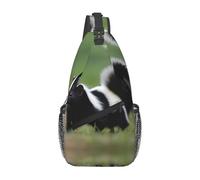 YYHWHJDE Cross Chest Bag Diagonally - Quality, Durable, and Spacious Shoulder Bag for Men and Women Skunk Pattern, Black, One Size