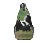 YYHWHJDE Cross Chest Bag Diagonally - Quality, Durable, and Spacious Shoulder Bag for Men and Women Skunk Printing, Black, One Size