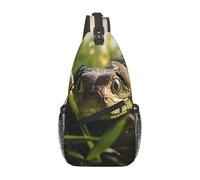 YYHWHJDE Cross Chest Bag Diagonally - Quality, Durable, and Spacious Shoulder Bag for Men and Women snake Picture, Black, One Size
