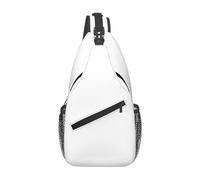 YYHWHJDE Cross Chest Bag Diagonally - Quality, Durable, and Spacious Shoulder Bag for Men and Women Solid color white Picture, Black, One Size