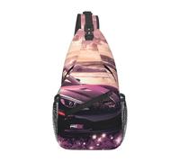 YYHWHJDE Cross Chest Bag Diagonally - Quality, Durable, and Spacious Shoulder Bag for Men and Women Sports car by the sea Picture, Black, One Size