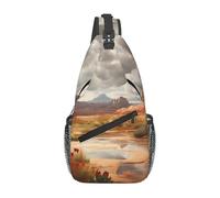 YYHWHJDE Cross Chest Bag Diagonally - Quality, Durable, and Spacious Shoulder Bag for Men and Women Utah desert wonders Printing, Black, One Size