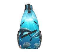 YYHWHJDE Cross Chest Bag Diagonally - Quality, Durable, and Spacious Shoulder Bag for Men and Women Whales under the sea Picture, Black, One Size