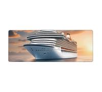 YYHWHJDE Cruise Ship On The Sea Pattern Extra Large Mouse Pad, Computer Office Anti Slip Gaming Keyboard Thickened Version 12x31.5in