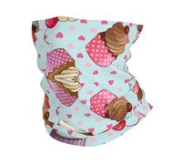 YYHWHJDE Cupcake Pattern Prints Multifunctional Sports Throw - Seamless Elastic Head & Neck Cover for Hiking, Cycling & Travel
