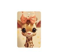 YYHWHJDE Cute bow giraffe picture Rectangle Car Air Fresheners Cards six-pack : Hanging Scented Cards for bedroom Bathroom Car Interior Decor