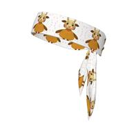 YYHWHJDE cute cartoon cow Prints Sports Double-Sided Headscarf Quick Drying, Moisture Wicking for Women, Girls, and Men