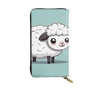 YYHWHJDE Cute Cartoon Sheep Printing Quality Leather Long Clutch Wallet Designed for Fashion Girls and Women Stylish 7.48 x 4.13 in