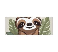 YYHWHJDE Cute Cartoon Sloth Pattern Extra Large Mouse Pad Strong Adhesion, Durable, Precise Locking Edge 12x31.5in