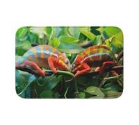 YYHWHJDE Cute Chameleon Prints Hem Mat 40x60 | High-grade Polyester Bath Throw Rug - Fade-Resistant, Non-Slip & Easy Care for Bathrooms & Guest Suites