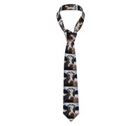 YYHWHJDE Cute Cow Pattern Men's tie classic style suit cravat suitable for holidays and work