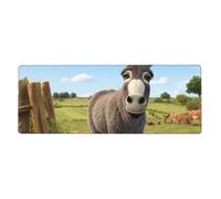 YYHWHJDE Cute Donkey Pattern Extra Large Mouse Pad, Computer Office Anti Slip Gaming Keyboard Thickened Version 12x31.5in
