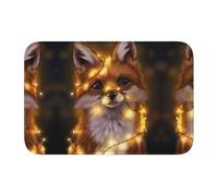 YYHWHJDE Cute Fox Prints Hem Mat 40x60 | High-grade Polyester Bath Throw Rug - Fade-Resistant, Non-Slip & Easy Care for Bathrooms & Guest Suites