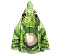 YYHWHJDE cute frog Pattern Halloween Adult Hooded Cloak for Party Costume Cosplay Stage Masquerade Theme Dance Comic Con