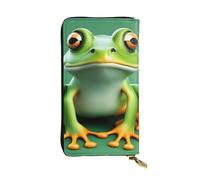 YYHWHJDE Cute Frog Printing Quality Leather Long Clutch Wallet Designed for Fashion Girls and Women Stylish 7.48 x 4.13 in