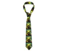 YYHWHJDE cute frog Prints Men's tie classic style suit cravat suitable for holidays and work