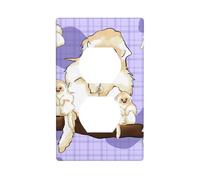 YYHWHJDE Cute Golden Monkey Pattern Double Socket Wall Panel Decorative is Durable and Suitable for Socket Light Switch Accessories 4.5x2.76in