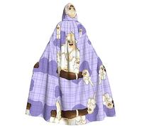 YYHWHJDE Cute golden monkey Picture Halloween Adult Hooded Cloak for Role-Playing, Costumes, and Theme Parties