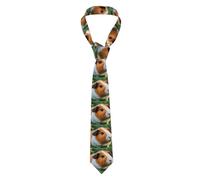 YYHWHJDE Cute Guinea Pig Pattern Men's tie classic style suit cravat suitable for holidays and work