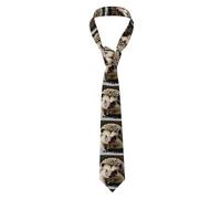 YYHWHJDE Cute hedgehog Pattern Men's Necktie for Business, Daily Wear, Work, Birthdays, Weddings, Parties, Banquets Easy Care 57X3.1 In