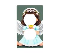 YYHWHJDE Cute Little Angel Prints Double Socket Wall Panel Decorative for Residential and Commercial Areas 4.5x2.76in