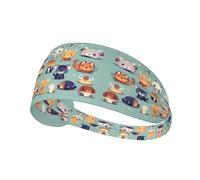YYHWHJDE Cute Little Animals Picture Sports Headband for Women Sweat Proof Bandeau Summer Elastic Band