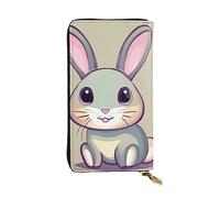 YYHWHJDE Cute Little Bunny Printing Quality Leather Long Clutch Wallet Designed for Fashion Girls and Women Stylish 7.48 x 4.13 in