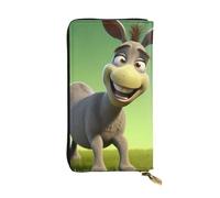 YYHWHJDE Cute Little Donkey Picture Quality Leather Long Clutch Wallet Designed for Fashion Girls and Women Stylish 7.48 x 4.13 in