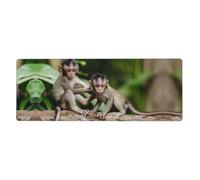 YYHWHJDE Cute Little Monkeys Prints Mouse Pad 12x31.5in