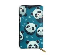 YYHWHJDE Cute Little Panda Printing Quality Leather Long Clutch Wallet Designed for Fashion Girls and Women Stylish 7.48 x 4.13 in