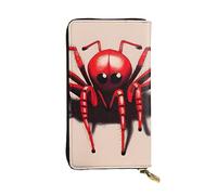 YYHWHJDE Cute Little red Spider Printing Quality Leather Long Clutch Wallet Designed for Fashion Girls and Women Stylish 7.48 x 4.13 in