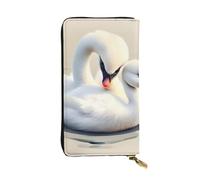YYHWHJDE Cute Little swan Printing Quality Leather Long Clutch Wallet Designed for Fashion Girls and Women Stylish 7.48 x 4.13 in