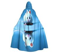 YYHWHJDE Cute mice Printed Halloween Adult Hooded Cloak No Zipper, Comfortable & Durable for Role-Playing
