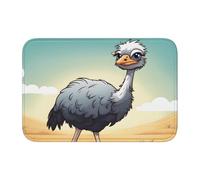YYHWHJDE Cute Ostrich Picture Anti Slip and Thickened Floor mat Suitable for bathrooms, bedrooms, Washable Carpet Floor mats 16X24 in