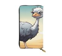 YYHWHJDE Cute Ostrich Printing Quality Leather Long Clutch Wallet Designed for Fashion Girls and Women Stylish 7.48 x 4.13 in