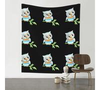 YYHWHJDE Cute Owl Prints 60x51in Wall Tapestry - Lightweight Polyester Throw for Dorm Decor, Beach Blanket & Room Layering