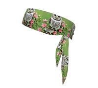 YYHWHJDE Cute Owl with Flowers Pattern Sports headscarf, sweat absorbing and breathable, motion headband, double-sided kerchief