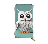 YYHWHJDE Cute owls Prints Leather long clutch wallet Designed for fashion girls and women stylish and personalized 7.48 x 4.13 in, Black, One Size