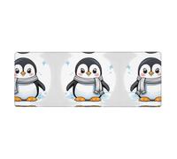 YYHWHJDE Cute Penguin Prints Extra Large Mouse Pad Strong Adhesion, Durable, Precise Locking Edge 12x31.5in