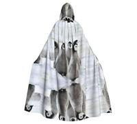 YYHWHJDE Cute Penguin Prints Hooded Cloak - Long Polyester Throw for Cosplay & Halloween