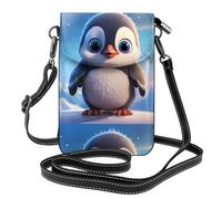 YYHWHJDE Cute Penguin Prints Small Leather Women'S Crossbody Flip Phone Bag, Waterproof And Durable